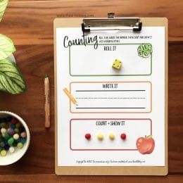 Preschool Write and Count Activity. #freehomeschooldeals #fhdhomeschoolers #freecountingactivity #learningnumberwords #numberwordactivity