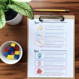 Back to School Tracing Activity. #freehomeschooldeals #fhdhomeschoolers #preschooltracingworksheets #preschooltracingactivity #tracingpractice