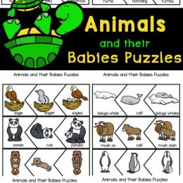 Preschool Animal Babies Puzzles. #freehomeschooldeals #fhdhomeschoolers #learningaboutanimalbabies #animalbabiesactivity #freepreschoolpuzzles