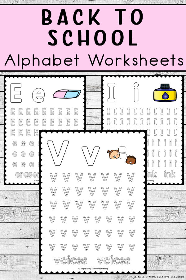 Preschool Alphabet Tracing Worksheets. #freehomeschooldeals #fhdhomeschoolers #alphabetworksheets #learningthealphabet #preschoolworksheets
