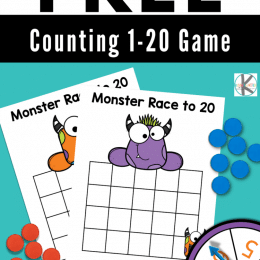 Counting to 20 Kindergarten Game. #freehomeschooldeals #fhdhomeschoolers #learningtocount #kindergartengames #freecountinggames