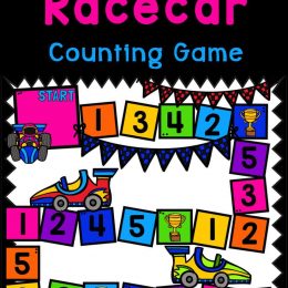 Preschool Racecar Number Game. #freehomeschooldeals #fhdhomeschoolers #learningtocount #preschoolnumbergame #racecargameforkids