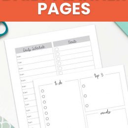 Free Homeschool Daily Planning Pages. #freehomeschooldeals #fhdhomeschoolers #freeplanningpages #homeschoolplanningpages #freedailyplannerpages