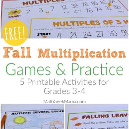 Multiplication Practice Activities for Fall. #freehomeschooldeals #fhdhomeschoolers #multiplicationpractice #multiplicationactivities #freemultiplicationgames