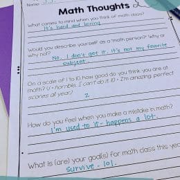 Math Mindset Journaling Pages. #freehomeschooldeals #fhdhomeschoolers #mindsetawarenessforkids #mathjournaling #mathprogresspages