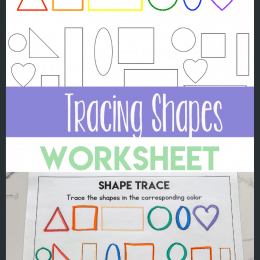 Preschool Shape Tracing Activity. #freehomeschooldeals #fhdhomeschoolers #learningaboutshapes #learningtodrawshapes #preschoolshapeactivity