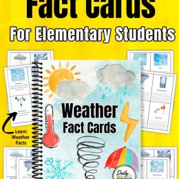 Printable Weather Study Cards. #freehomeschooldeals #fhdhomeschoolers #learningaboutweather #weatherstudy #weatherfacts