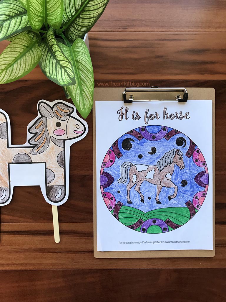 Horse Coloring and Activity Pages. #freehomeschooldeals #fhdhomeschoolers #freehorsecoloringpages #horseactivitypages #learningabouthorses
