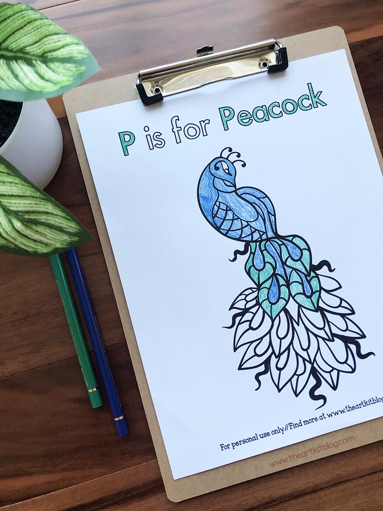 Peacock Coloring and Tracing Pages. #freehomeschooldeals #fhdhomeschoolers #learningaboutpeacocks #peacockcoloringpages #peacockactivitypages
