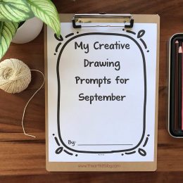 Fall Creative Drawing Prompts. #freehomeschooldeals #fhdhomeschoolers #drawingpromptsforkids #falldrawingpages #fallactivitypages