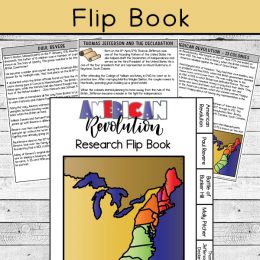 American Revolution Flip Book Activity. #freehomeschooldeals #fhdhomeschoolers #studyingtheamericanrevolution #americanrevolutionforkids #americanrevolutionactivity