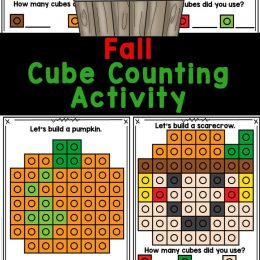 Fall Snap Cube Math Activity. #freehomeschooldeals #fhdhomeschoolers #mathgamesforkids #handsonmath #freemathgames