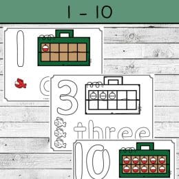 Preschool Counting Playdough Mats. #freehomeschooldeals #fhdhomeschoolers #learningtocount #countingplaydoughmats #preschoolcountingactivities