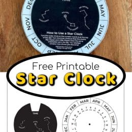 Telling Time With Stars Activity. #freehomeschooldeals #fhdhomeschoolers #astronomyforkids #tellingtimewithstars #astronomyactivity