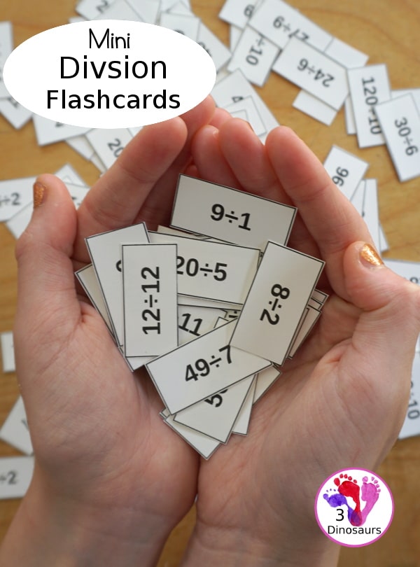 division math flash cards