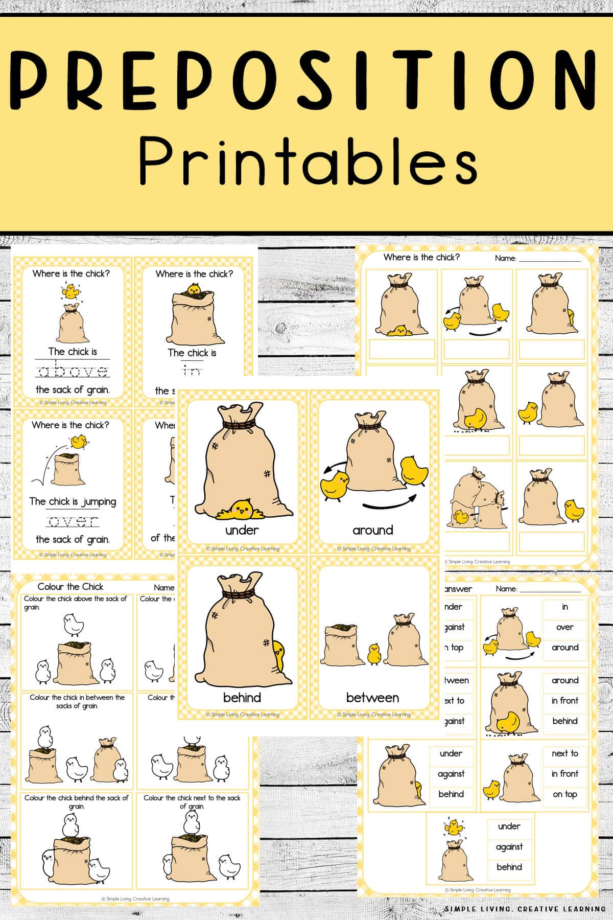 Preposition Word Printables Free Homeschool Deals