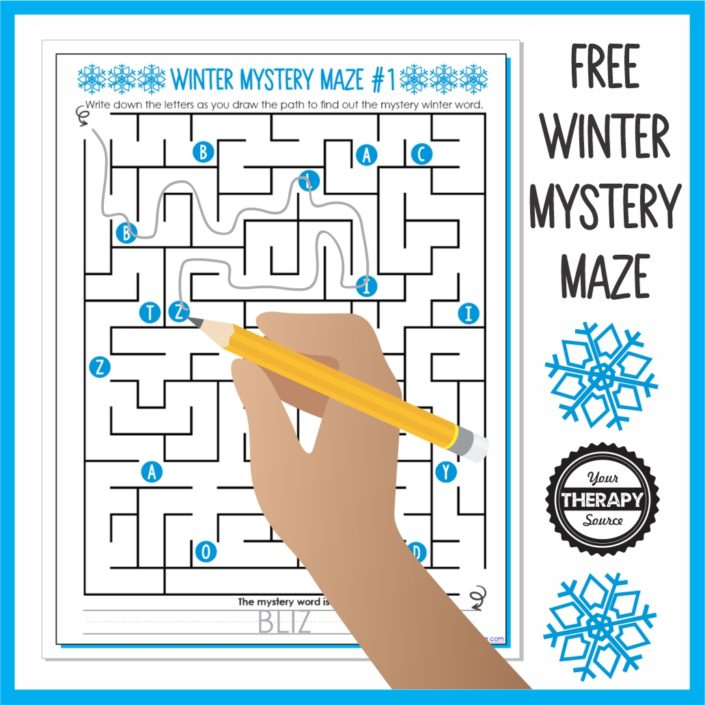Printable Winter Maze Free Homeschool Deals
