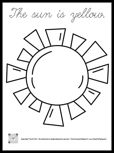 sun coloring pages free