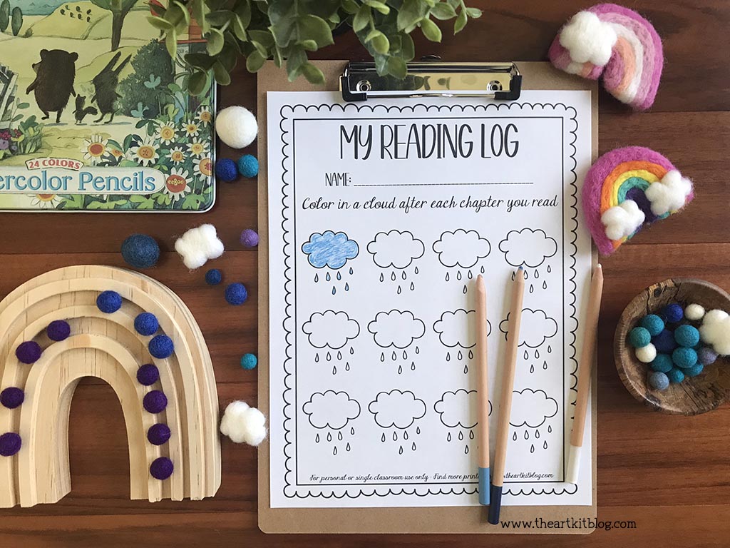 Raining Cloud Reading Log | Free Homeschool Deals