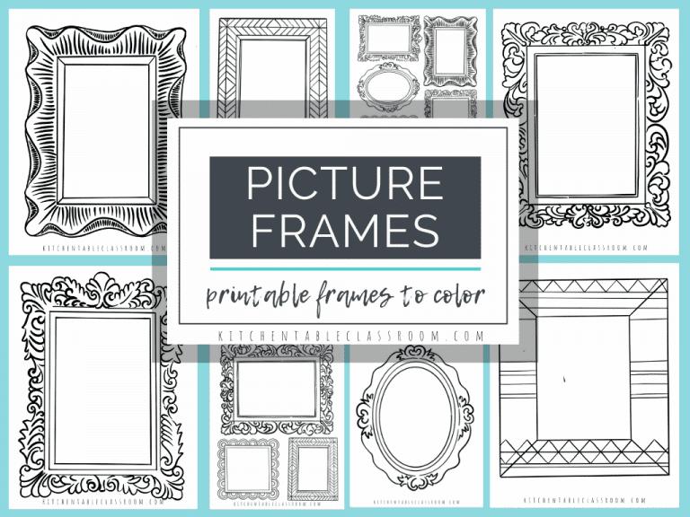 Picture Frame Coloring Pages Free Homeschool Deals