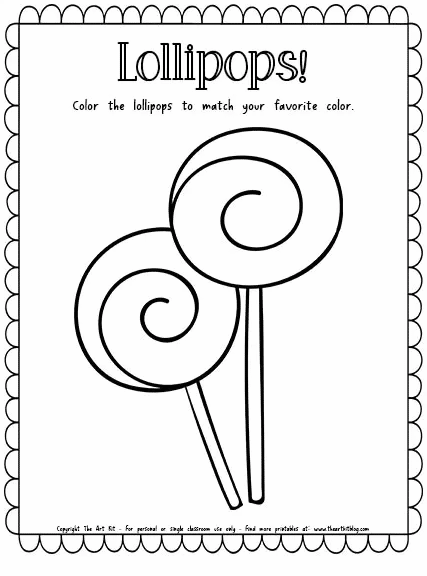 Lollipops Coloring Page | Free Homeschool Deals