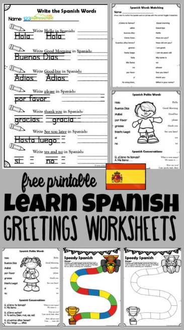 spanish greetings worksheet