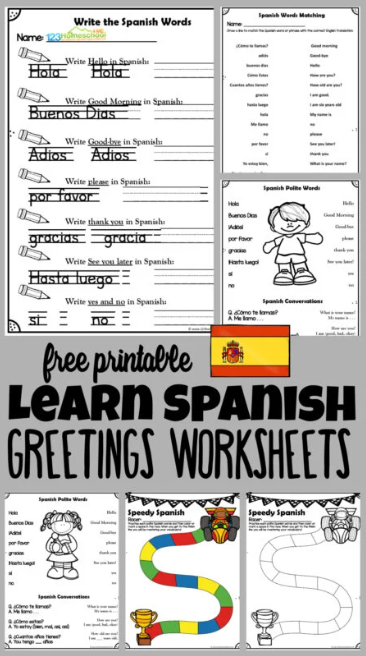 Spanish Greetings Worksheets Free Homeschool Deals