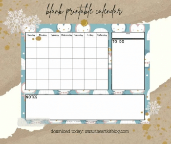 Blank Calendar Page | Free Homeschool Deals