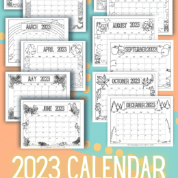 print and color 2023 calendar pages