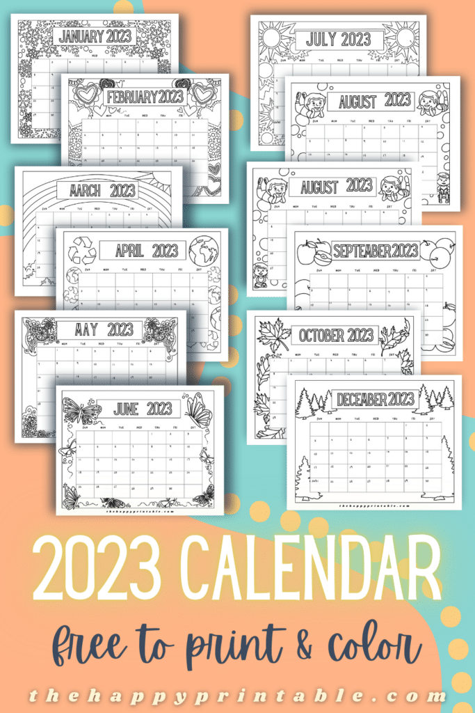 print and color 2023 calendar pages