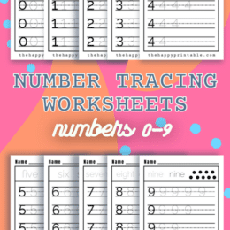 sample pages of Number Tracing worksheets