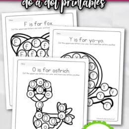 sample pages of alphabet do-a-dot activities