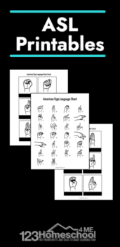 Sign Language Flash Cards Free - Asl Printables 171x350 