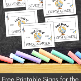 sample pages of printable first day of school signs