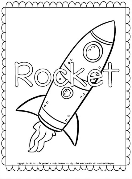 Rocket Coloring Page  Free Homeschool Deals ©