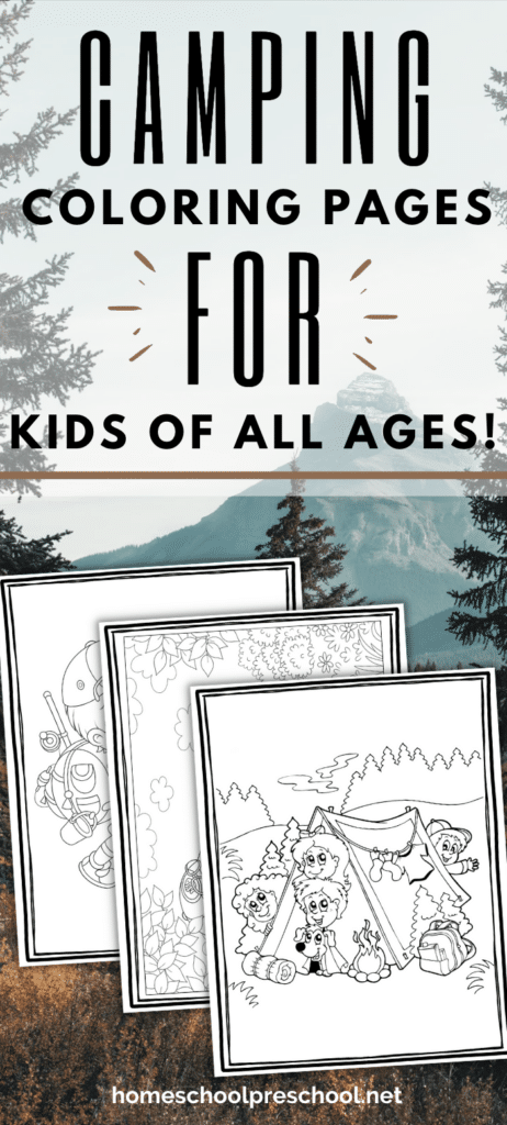 sample images of camping coloring pages