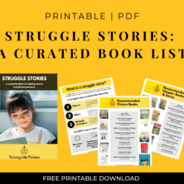 Sample pages of struggle stories book list