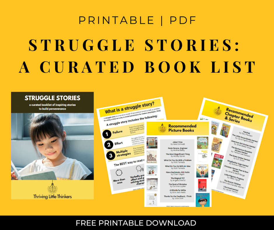 Sample pages of struggle stories book list