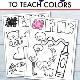 sample coloring pages for teaching colors