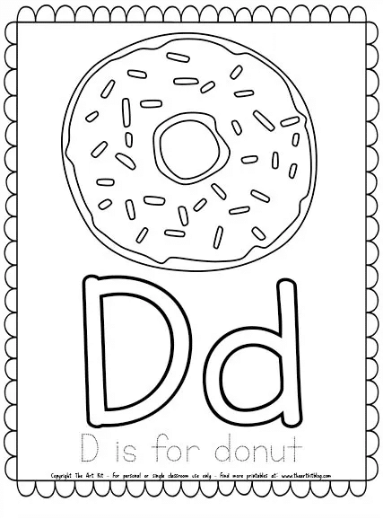 Letter D Coloring Page | Free Homeschool Deals