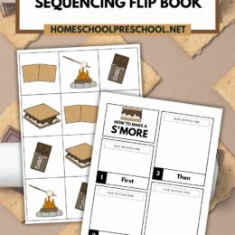 sample pages from the S'mores Sequencing Flip Book