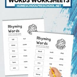 sample pages of rhyming words worksheets