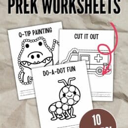 three sample pages of the Letter A Worksheets for preschoolers