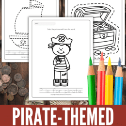 sample pages of pirate themed activities for preschoolers