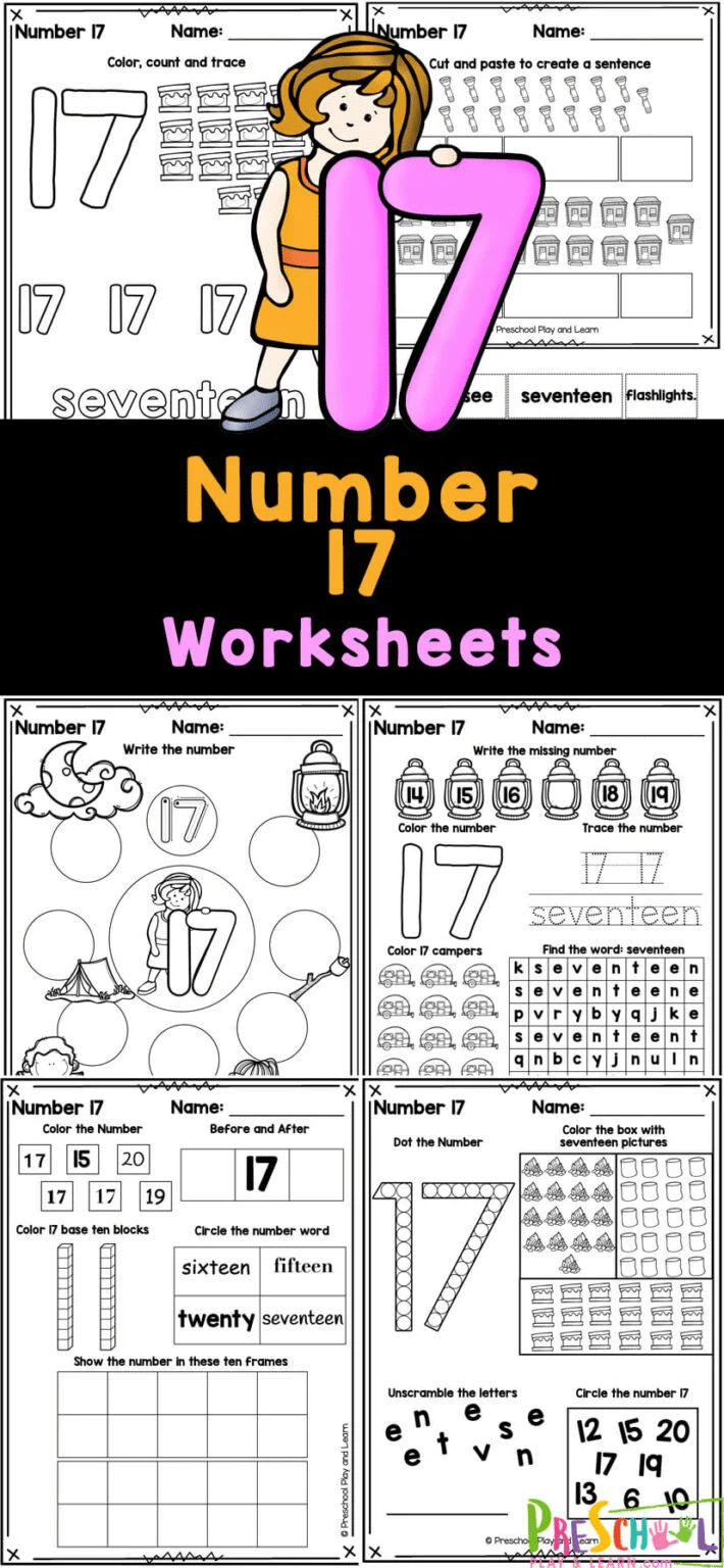 Number 17 Worksheets | Free Homeschool Deals