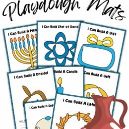 sample screenshot images of Hanukkah playdough mats