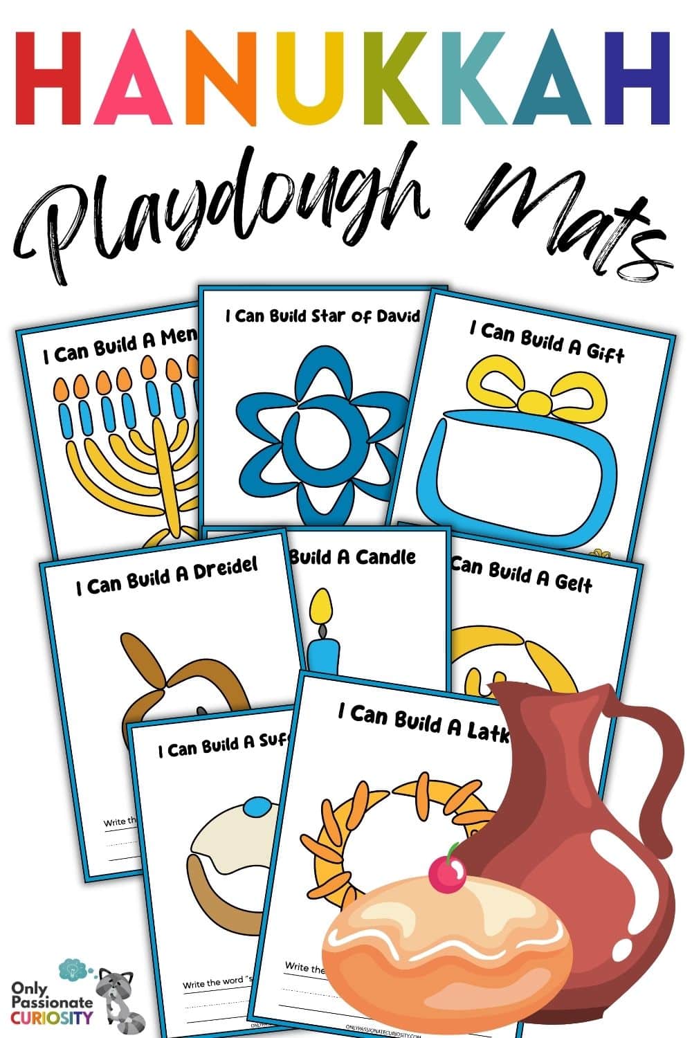 Hanukkah Activity Printable Playdough Mats Free Homeschool Deals