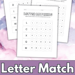 sample screenshot pages of letter matching exercises