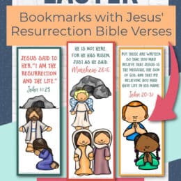 3 screenshot samples of Easter Bookmarks with Bible verses