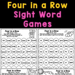 sample pages of sight word games